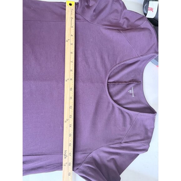 Garnet Hill Midi Dress Womens M Purple 3/4 Sleeve Comfort Stretch Casual - Picture 7 of 9